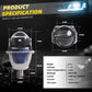 SANVI 3'' AF02 Bi Led Projector AFS Non-destructive Headlamp for Hella 3R G5 130W 6+3pcs Chips lamp Led Light Auto Acceesories