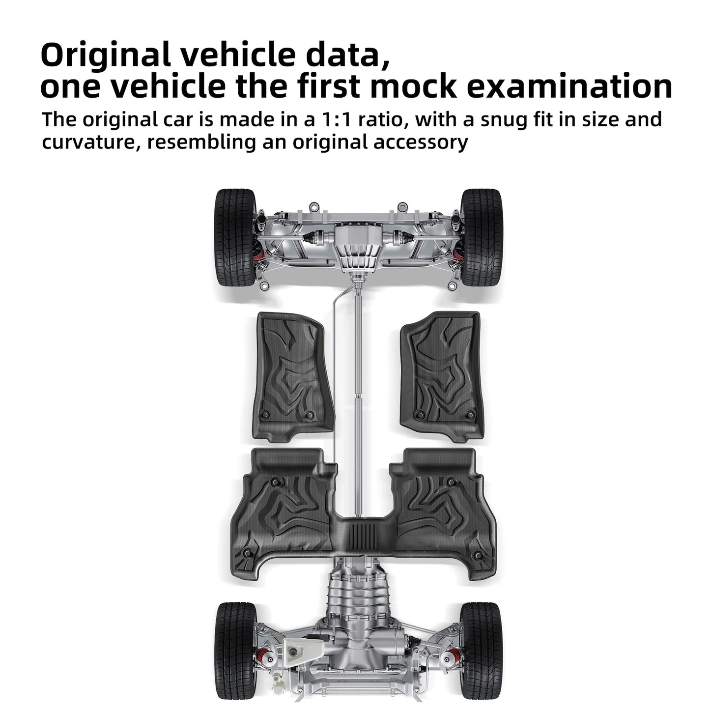 for Jeep Gladiator JT Pickup 2020-2024 Truck Bed Mat TPE 3D Floor Liner Truck Mat 5 Ft All Weather Black Left Rudder