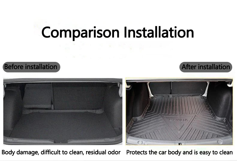 Car Trunk Mats For Peugeot 3008 MK2 P84 2017 2018 2019 2020 2021 2022 2023 Accsesories Auto Anti-Slip Pads EVA Waterproof Carpet