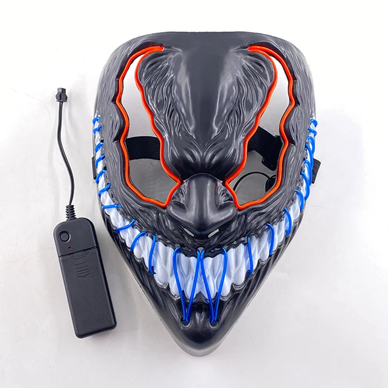 Halloween Carnival Party Costume Decoration Luminous LED Mask Halloween Mask LED Maske Light Up Party Masks for Glow Party