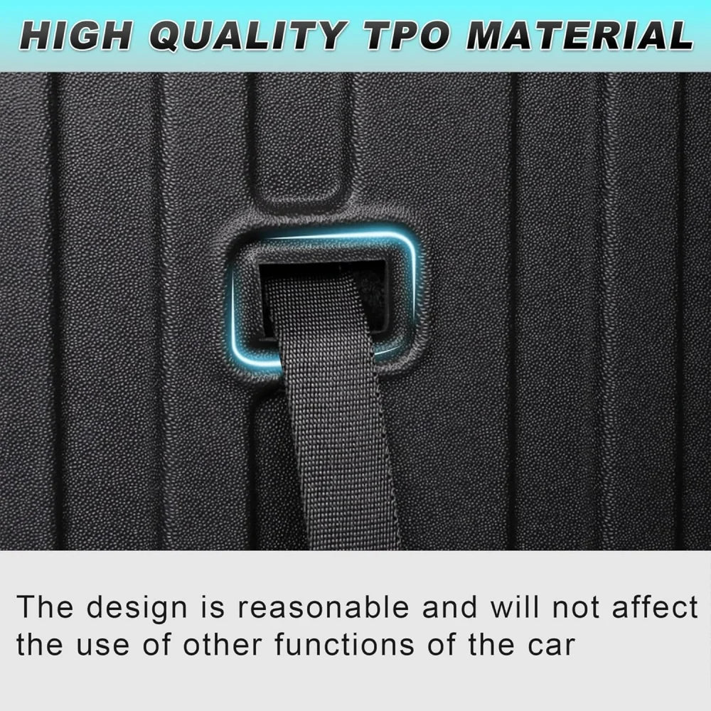 Floor Mats for Honda Pilot 2016-2022 All Weather Protection Cargo Liner with Backrest Mat Behind 3rd Row Back Seat Accessories