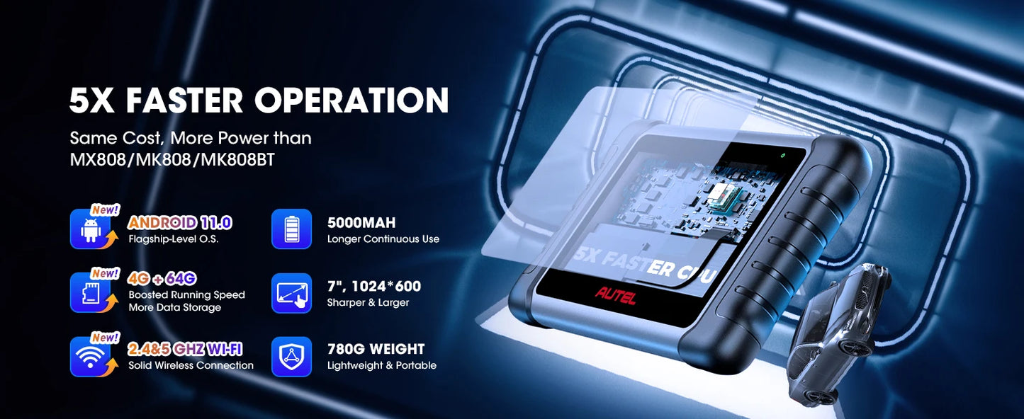 Autel MaxiCOM MK808S Bidirectional Tool as MK808BT Pro MX808S OBD2 Scanner Bi-directional Control Diagnosis Automotive Tools