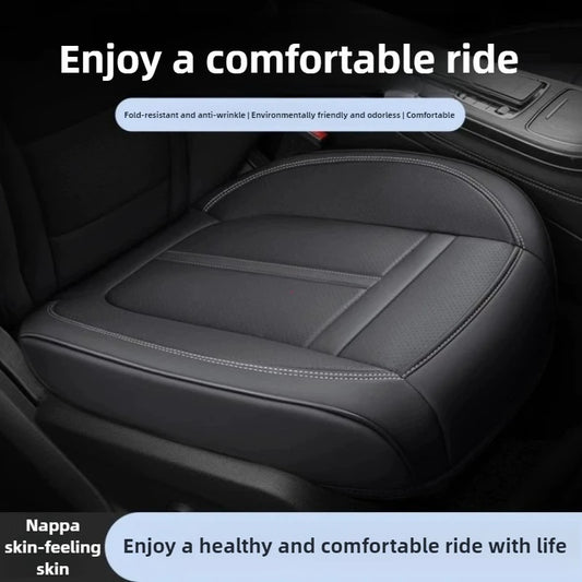 1PCS Nappa Leather Car Seat Cover Anti-Slip and Full Wrap Driver Car Seat Protector Mat Front Bottom Car Seat Cushion Cover