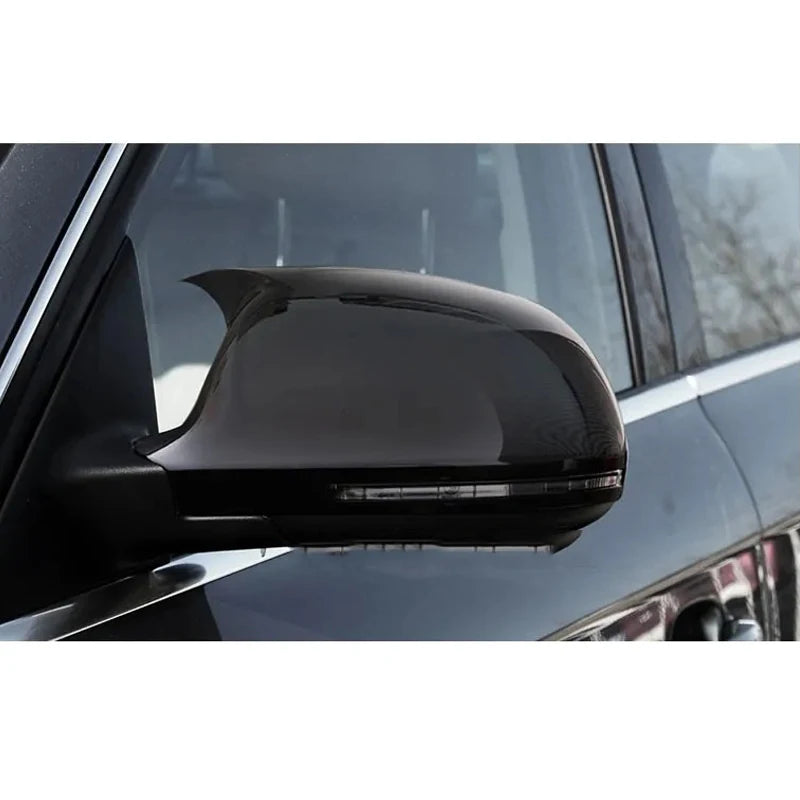 For Audi A3 8P A4 A5 B8 A6L A8L RS6 S8 Q3 S5 RS3 Side Mirror Cover Cap ABS Glossy Black Car Exterior Accessory