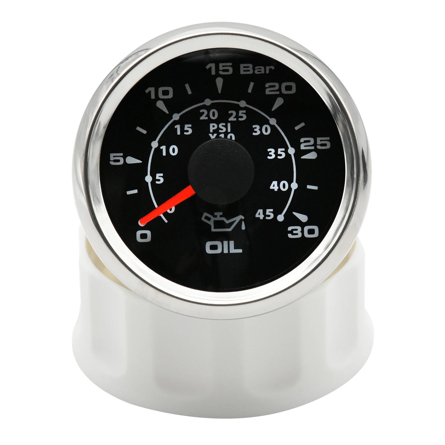 52mm 2'' Marine Boat Oil Pressure Gauge 0-5Bar 10Bar 30Bar Indicator Universal 12V/24V Car Pressure Meter with 7 Color Backlight