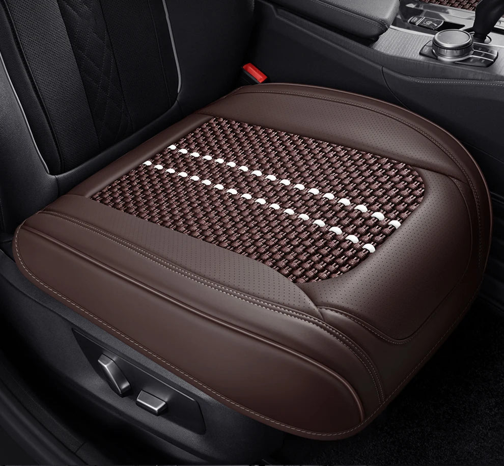 Leather Front Car Seat Protectors Covers Cushion Luxury Waterproof For i40 g30 nissan qashqai j10 kicks aveo byd sealion 6