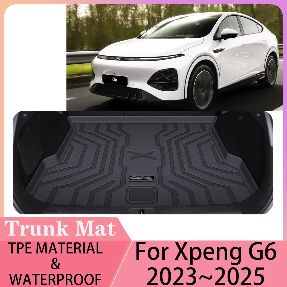 For Xpeng G6 2023~2025 2024 Car TPE WaterProof Boot Covers Scratch Prevention Trunk Mat Pad Tray Protector Interior Accessories