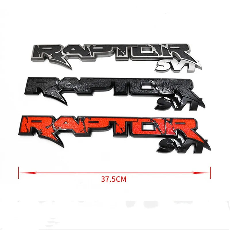 3D ABS Black Red Silver Logo RAPTOR SVT Emblem Car Badge Trunk Decal For Ford F150 RAPTOR SVT Stikcer Accessories