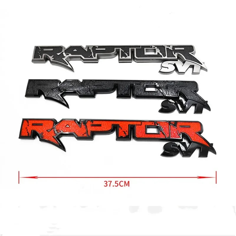 3D ABS Black Red Silver Logo RAPTOR SVT Emblem Car Badge Trunk Decal For Ford F150 RAPTOR SVT Stikcer Accessories