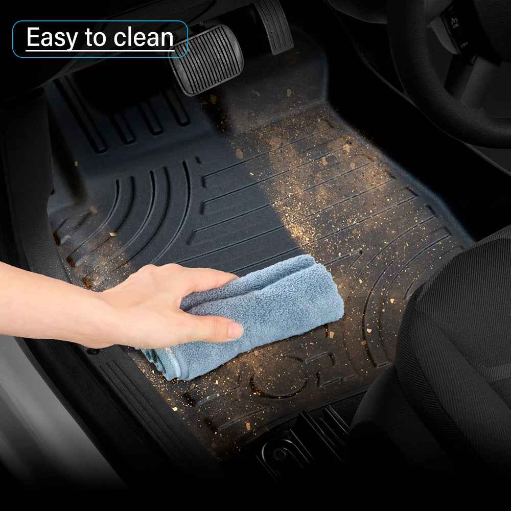 3D TPE Car Floor Mats Floor Liners for Ford Ranger Raptor 2018 2019 2020 2021 2022 Waterproof High Edge Mat 4x4 Car Accessories