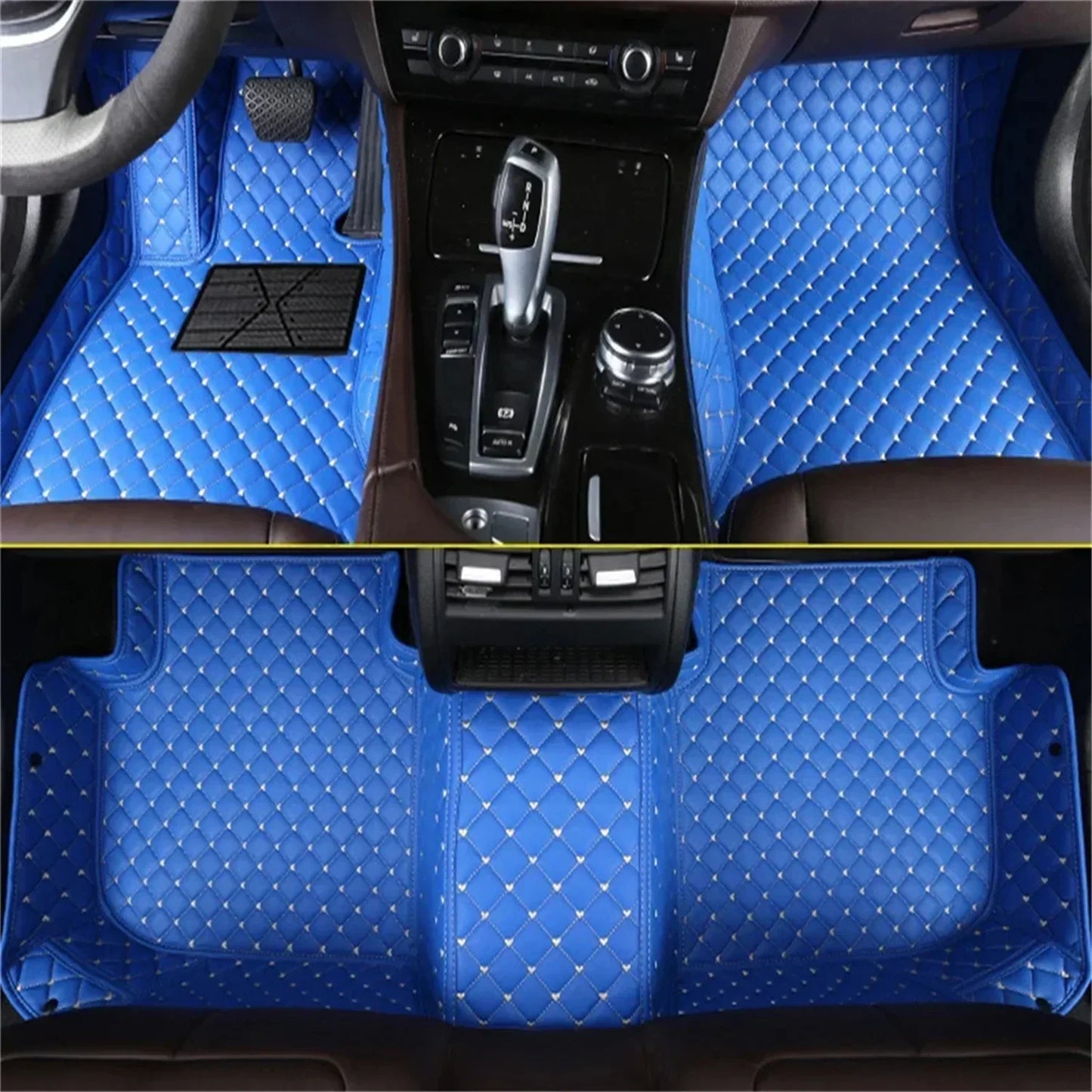 Leather Car Floor Mats For Seat Leon MK3 2012 2013 2014 2015 2016 2017 2018 2019 2020 All Weather Waterproof Car Floor Mats
