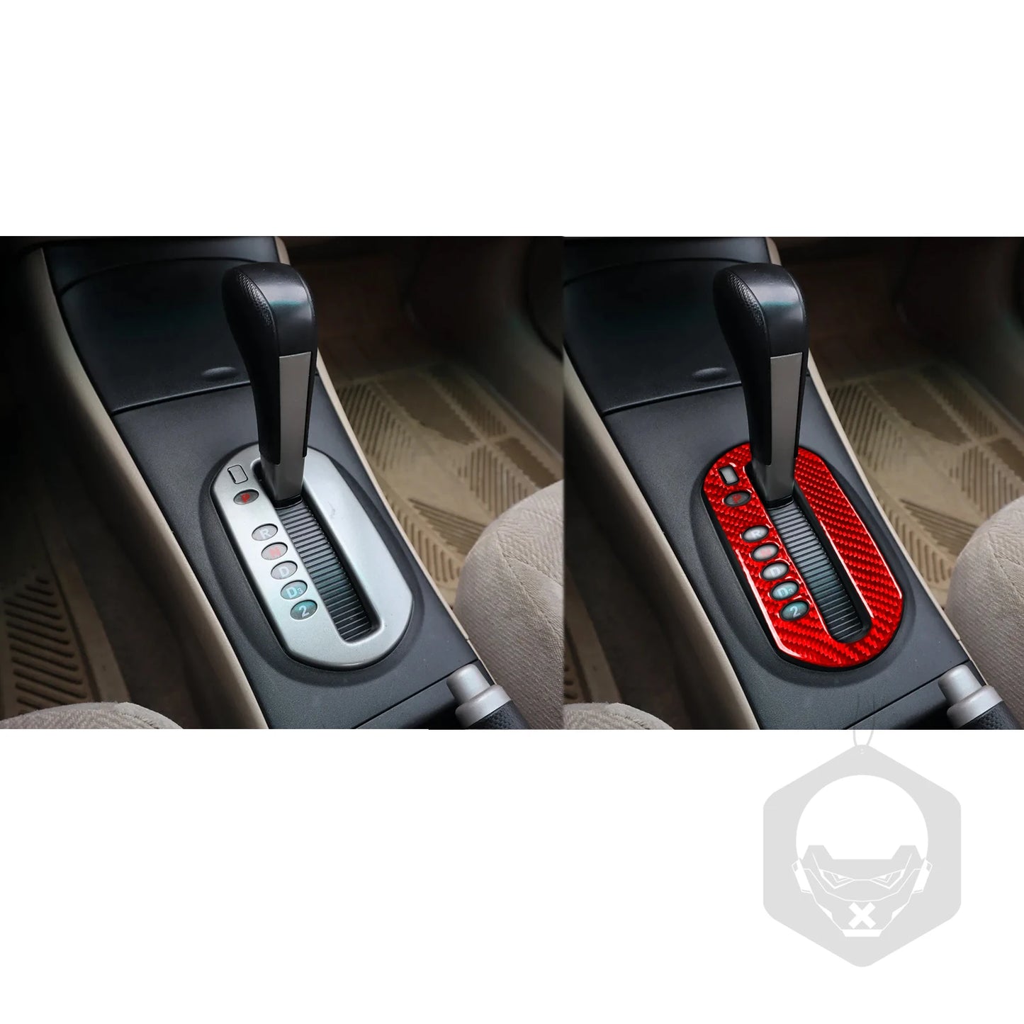 For Honda Civic 2001 2002 2003-2005 Gear Shift Panel Trim Cover Real Carbon Fiber Sticker Car Interior modification Accessories