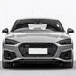 Front Bumper Grille Trim For Audi A5 S5 2020 2021 2022 2023 Black / Carbon Look Racing Radiator Grill Strip Cover