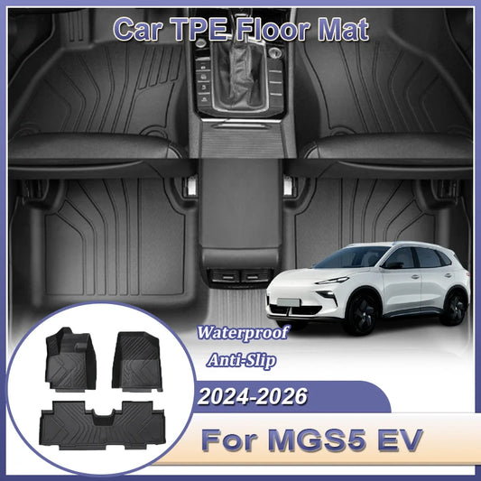 LHD For MGS5 EV ES34 2024 2025 MG ES5 TPE Floor Mats Cargo Foot Pad Tray Waterproof Full Set Rug Tappetos Internal Car Accessory