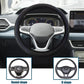 14.5-15inch Steering Wheel Cover Soft PU Leather Car Steering Wheel Cover with Anti-Slip Linning Universal 37-38cm Size