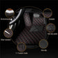 Leather Car Floor Mats For Seat Leon MK3 2012 2013 2014 2015 2016 2017 2018 2019 2020 All Weather Waterproof Car Floor Mats