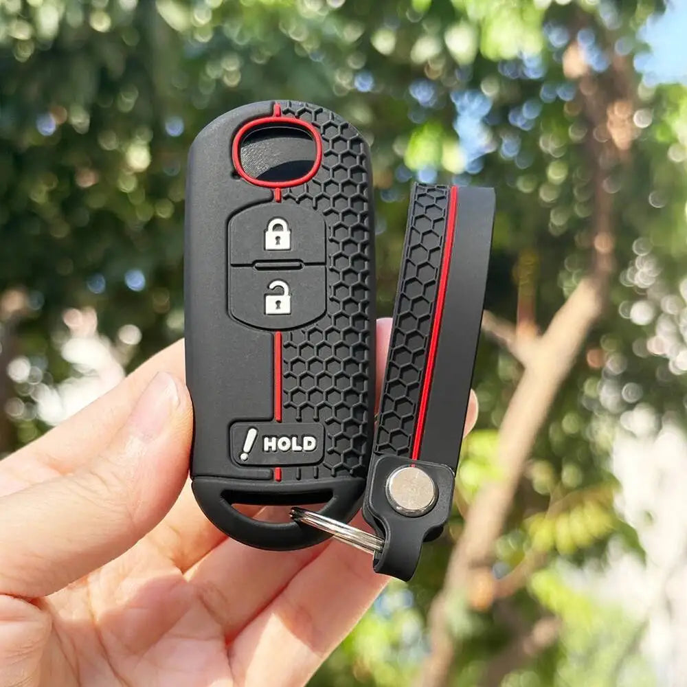 For Mazda 2 3 6 CX-5 CX-3 CX-9 CX-7 MX-5 Silicone Key Case With Keychain Protection Cover Car Key