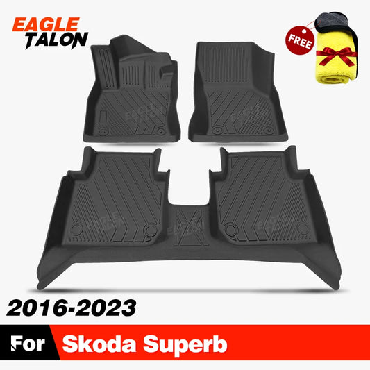 All-Weather TPE Floor Mat For Skoda Superb 2016-2023 2022 2021 2020 2019 Carpet Cover Automotive Interior Protector Accessories