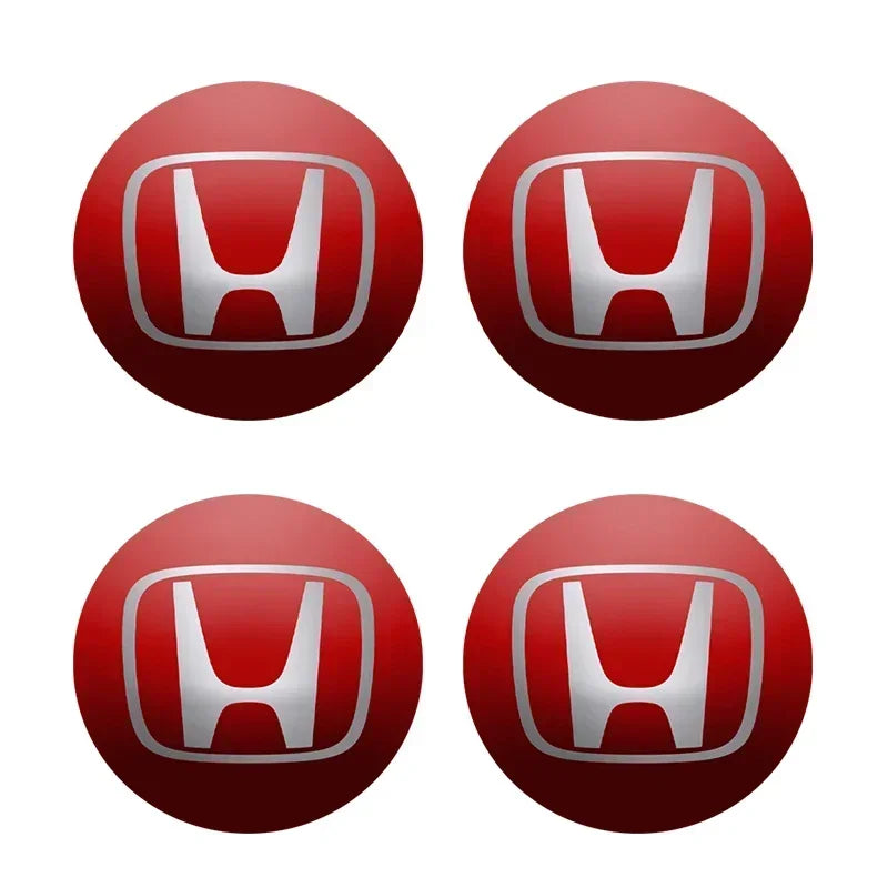 4Pcs 56mm Car Wheel Center Hub Caps Logo Sticker For Honda Civic Fit Jazz Accord CRV HRV City Odyssey Passport Pilot Vezel