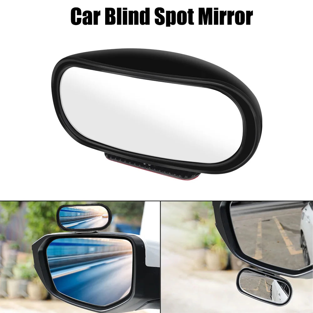 1PC Car Rearview Auxiliary HD Glass Parking Aid Mirror 360-degree Wide Angle Car Blind Spot Mirror Adjustable Rotation
