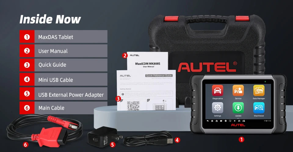 Autel MaxiCOM MK808S Bidirectional Tool as MK808BT Pro MX808S OBD2 Scanner Bi-directional Control Diagnosis Automotive Tools