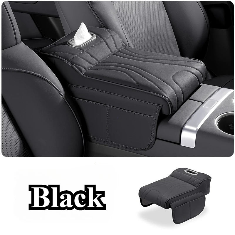 Car Armrest Box Height Increase Pad with Storage Bag Car Leather Protective Cover for jaecoo j7 JETOUR T2 Haval H9 2rd 2024 2025