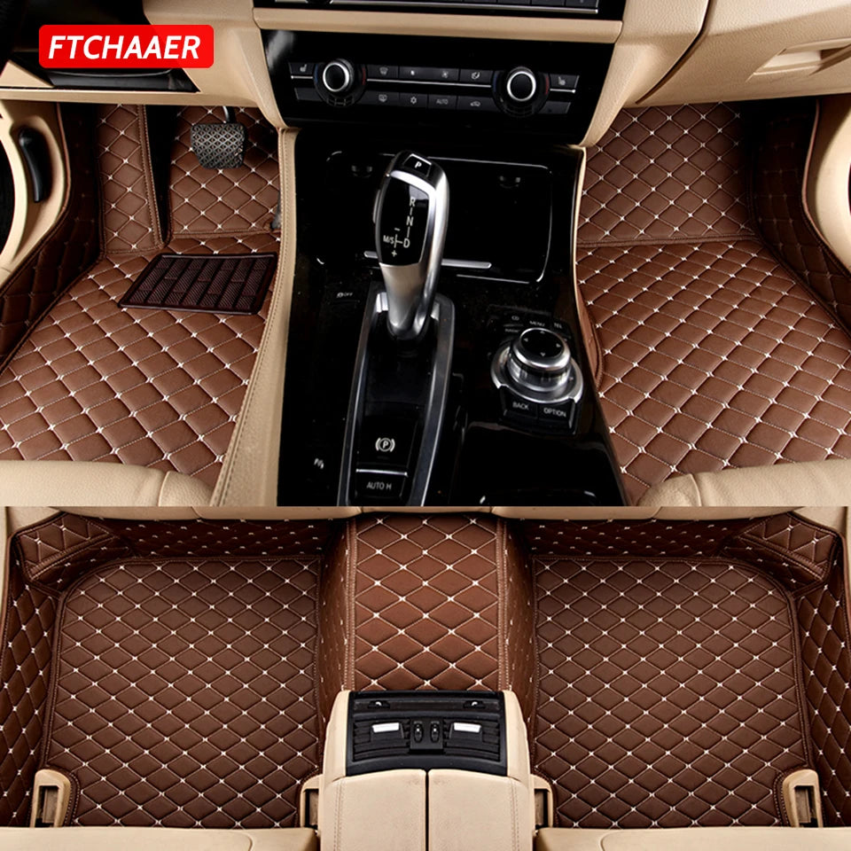 FTCHAAER Custom Car Floor Mats For Audi Etron Q4 e-tron Q5e-tron Auto Carpets Foot Coche Accessorie