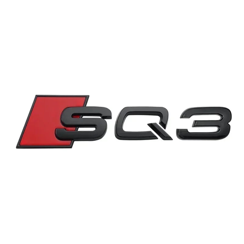 3D ABS Adhesive Black Car Trunk Number Letters Sticker For Audi SQ3 SQ5 SQ7 RSQ3 RSQ7 Logo Emblem Nameplate Badge Accessories