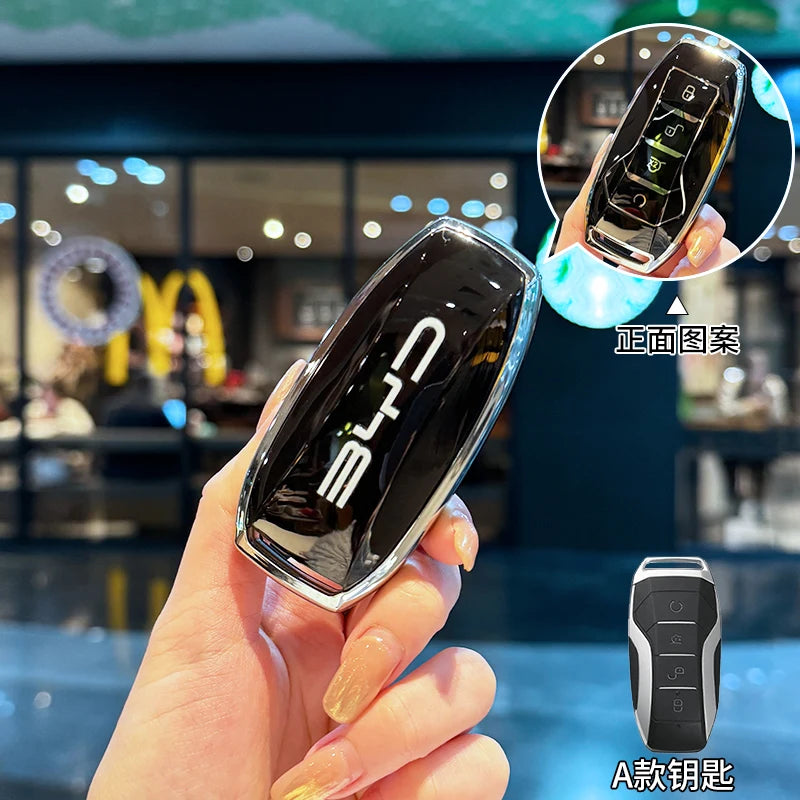 ICAR TPU Car Key Case for BYD Atto 3 Han EV Dolphin Durable Second Song Pro Tang Dm QIn PLUS MAX Yuan Key Bag Holder Cover Chain