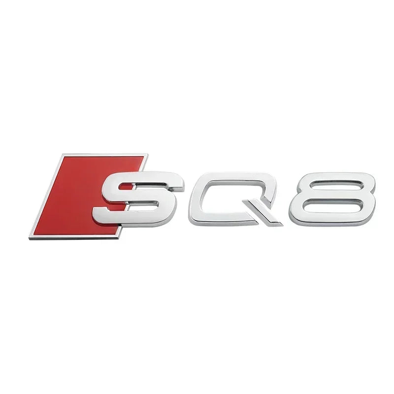 3D ABS Adhesive Black Car Trunk Number Letters Sticker For Audi SQ3 SQ5 SQ7 RSQ3 RSQ7 Logo Emblem Nameplate Badge Accessories