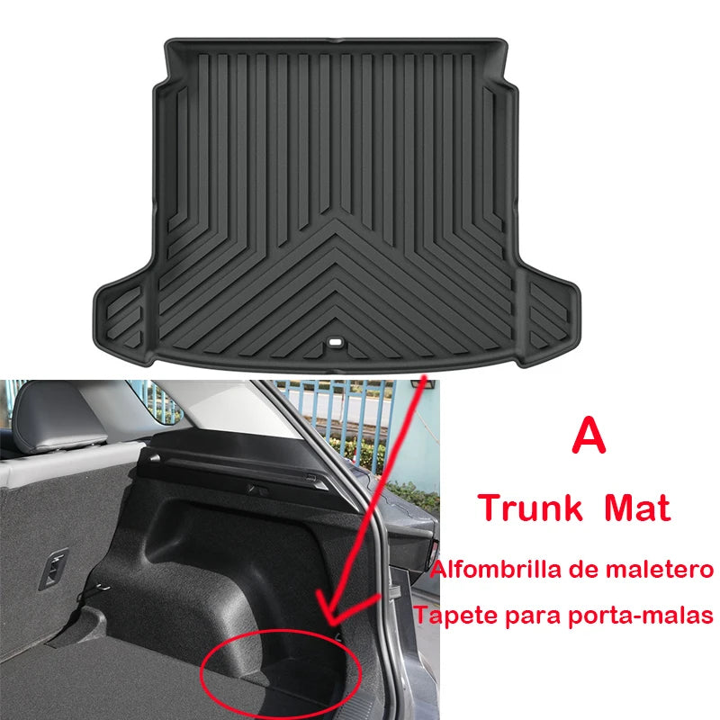 TPE Car Floor Mats For MG S5 ES5 2025-present Trunk Mat Waterproof Non-slip Foot Pad Trunk Protector Pad Carpet Boot Liner Tray