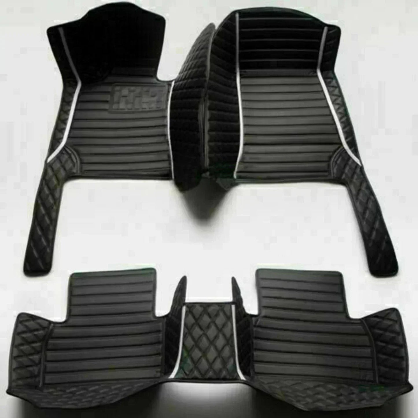 Leather Car Floor Mats For Seat Leon MK3 2012 2013 2014 2015 2016 2017 2018 2019 2020 All Weather Waterproof Car Floor Mats