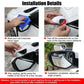 1PC Car Rearview Auxiliary HD Glass Parking Aid Mirror 360-degree Wide Angle Car Blind Spot Mirror Adjustable Rotation