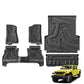for Jeep Gladiator JT Pickup 2020-2024 Truck Bed Mat TPE 3D Floor Liner Truck Mat 5 Ft All Weather Black Left Rudder