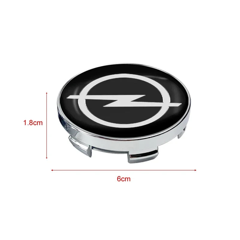 60mm Metal Car Wheel Hub Covers with Exquisite Stickers For Opel Insignia Astra Antara Meriva Zafira H G Cors
