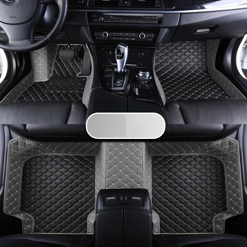 Custom Leather Car Floor Mat For Renault Captur Laguna Koleos Latitude 2011 2012 2018 2019 2020 Waterproof interior Accessories