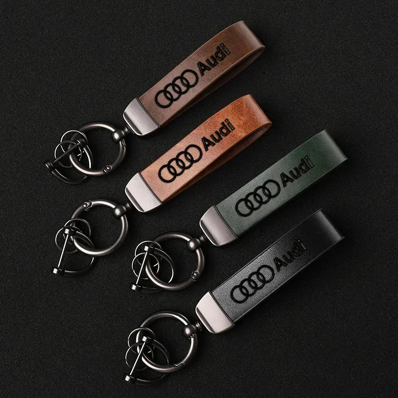 Car Logo Keychain Decoration Pendant Key Ring For Audi A5 Q5 A3 A4 A6 A1 A2 A7 A8 Q1 Q2 Q3 Q4 Q6 Q7 Q8 TT S5 B8 Quattro C6 B9 B6