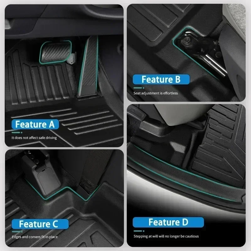 For Hyudnai Santa Fe 3 Maxcruz LWB XL DM NC 2013~2020 Car Floor Mats TPE Material Anti-dirty Anti-slip Foot pad Cover Carpet Pad