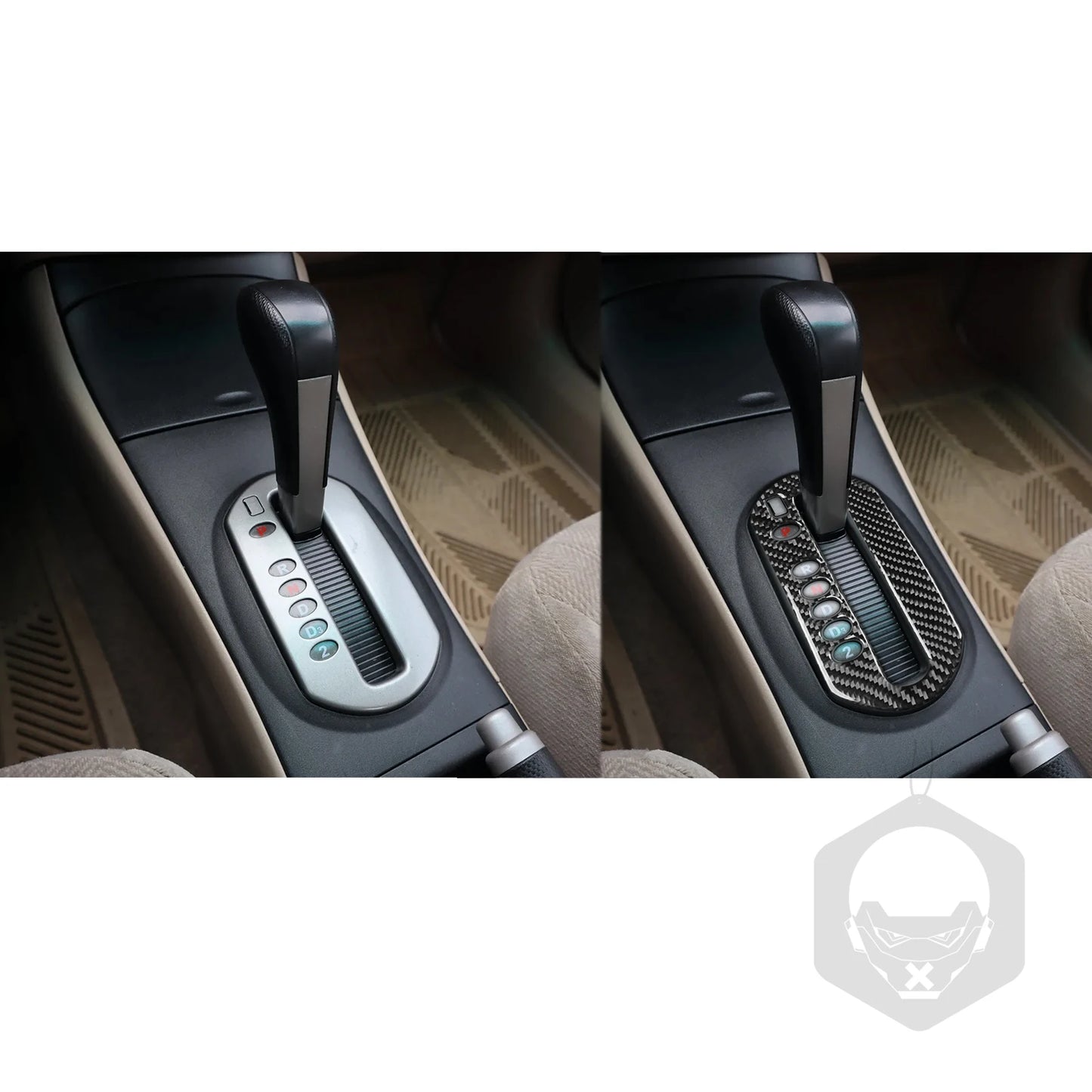 For Honda Civic 2001 2002 2003-2005 Gear Shift Panel Trim Cover Real Carbon Fiber Sticker Car Interior modification Accessories