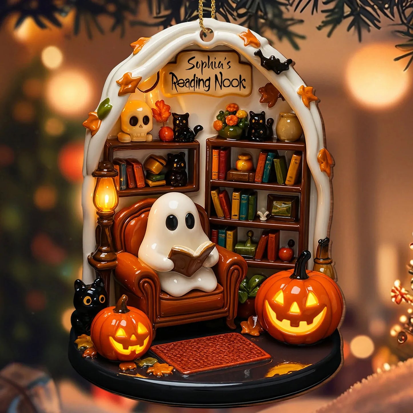 New Halloween Ghost Reading 2D Flat Ornaments Festival Atmosphere Theme Party Decorative Supplies Creative Home Decoration Prop
