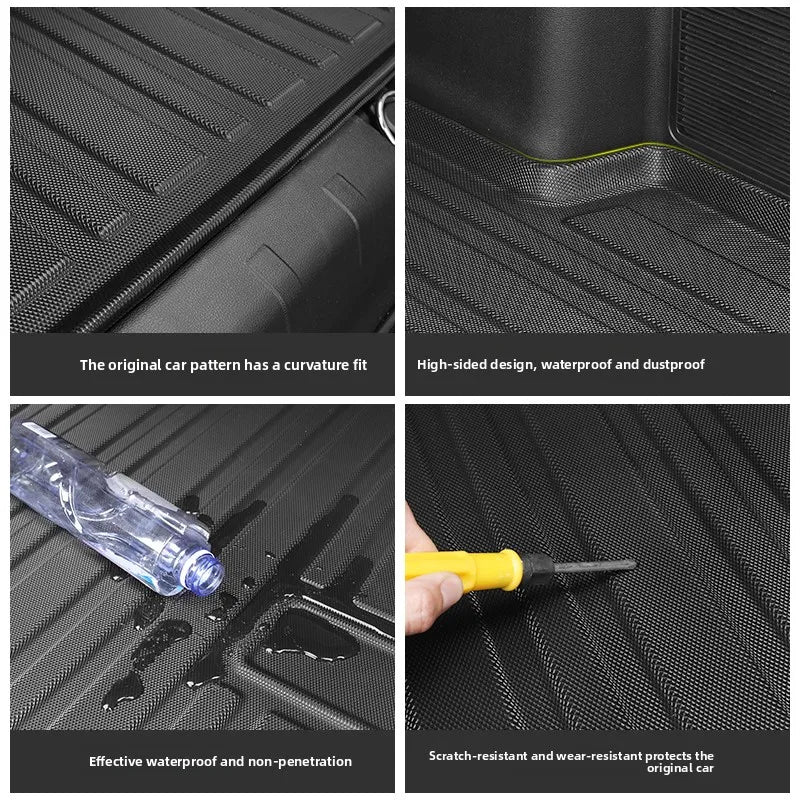 Rear Trunk Mats TPE Waterproof Cargo Liner Boot Lugguage Protective Pad For Great Wall Tank 500 Hi4-T Interior Accessories