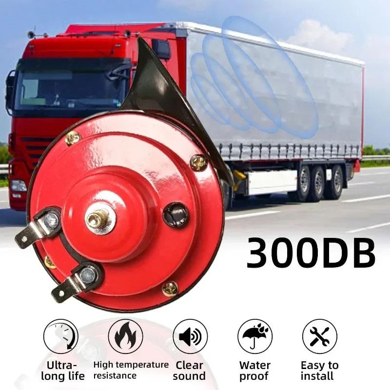 1PC 300DB car snail horn waterproof high pitched 12V universal horn car electric horn motorcycle modification