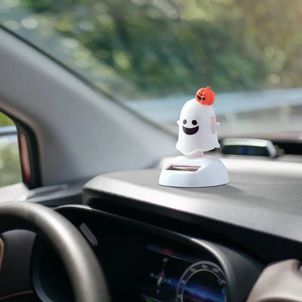 Hot Sale Halloween Solar Energy Creative Bobble Head Doll Car Decorations Cartoon Decorations Children's Gifts