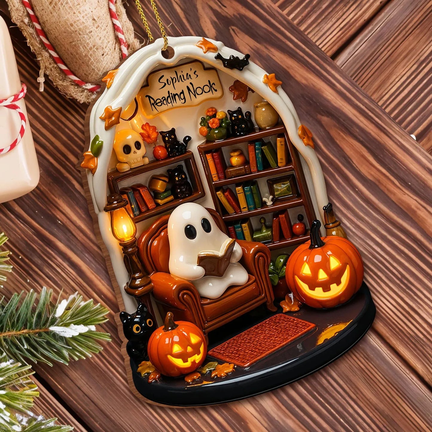 New Halloween Ghost Reading 2D Flat Ornaments Festival Atmosphere Theme Party Decorative Supplies Creative Home Decoration Prop
