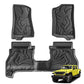 for Jeep Gladiator JT Pickup 2020-2024 Truck Bed Mat TPE 3D Floor Liner Truck Mat 5 Ft All Weather Black Left Rudder