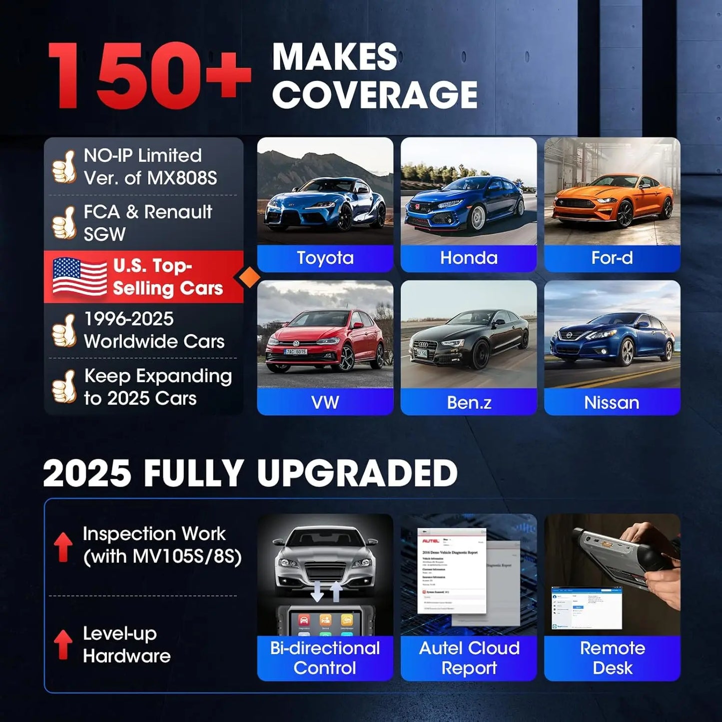 Autel MaxiCOM MK808S Bidirectional Tool as MK808BT Pro MX808S OBD2 Scanner Bi-directional Control Diagnosis Automotive Tools