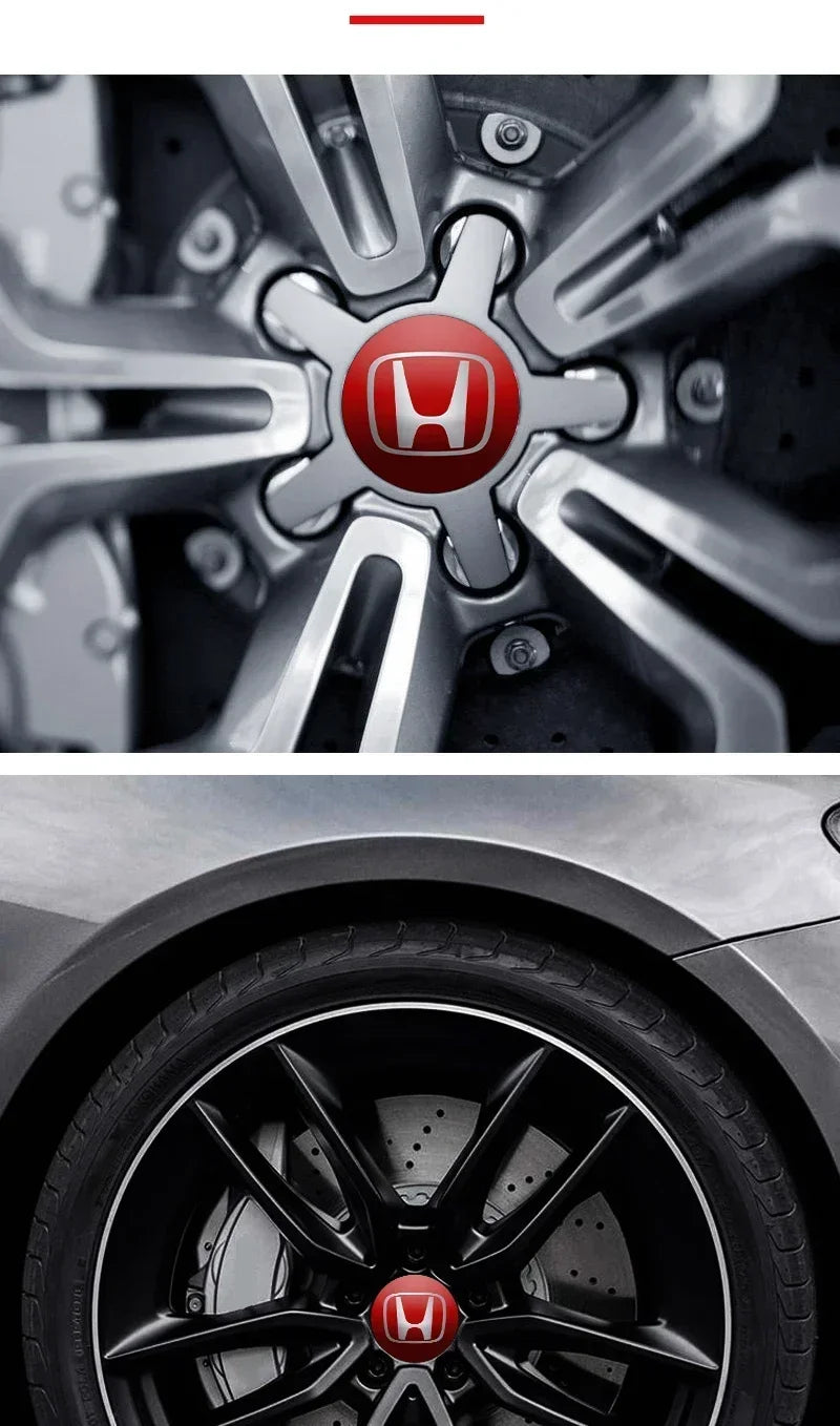4Pcs 56mm Car Wheel Center Hub Caps Logo Sticker For Honda Civic Fit Jazz Accord CRV HRV City Odyssey Passport Pilot Vezel