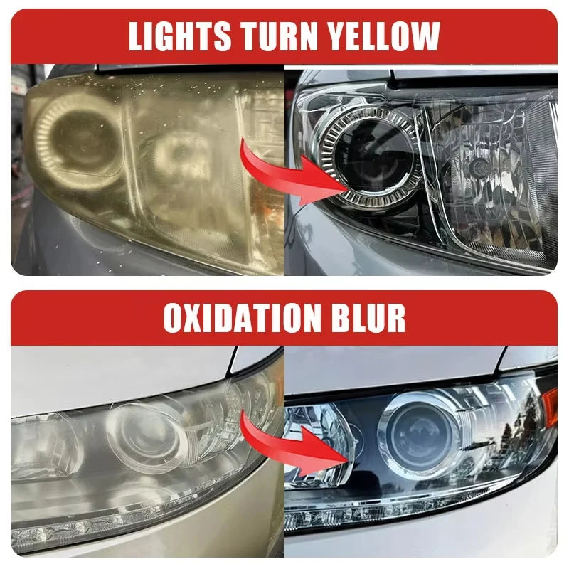 Car Headlight Restoration Polishing Sets Headlamp Scratch Remover Repair Cleaning Paste Remove Oxidation Headlight Polish Liquid