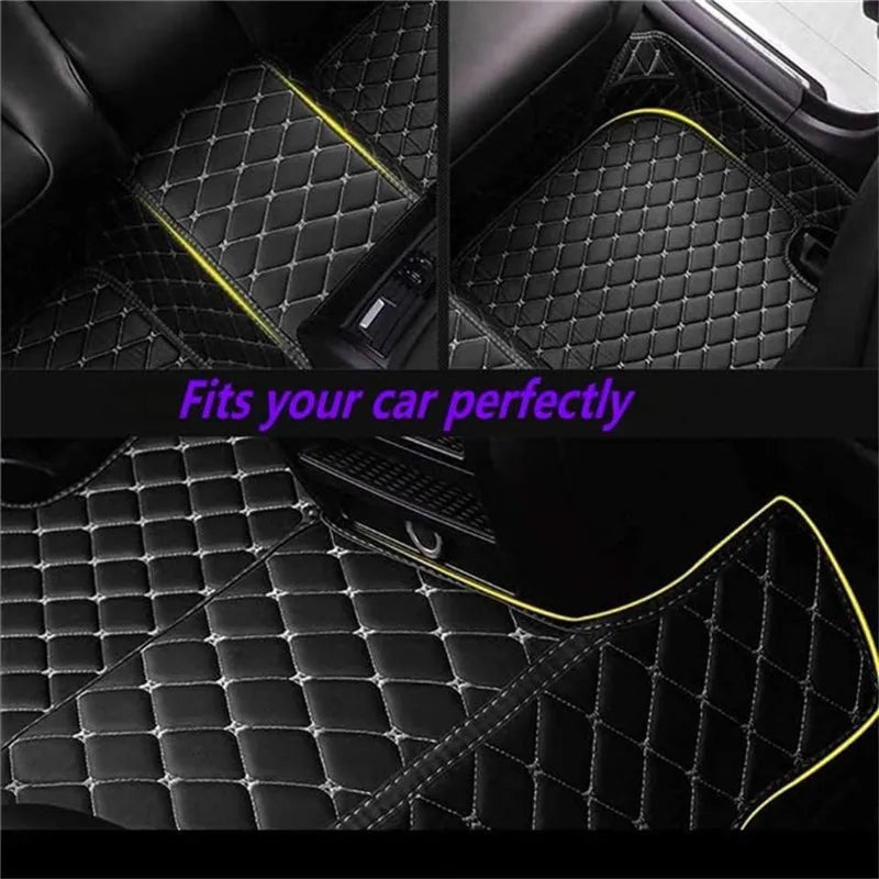 Leather Car Floor Mats For Seat Leon MK3 2012 2013 2014 2015 2016 2017 2018 2019 2020 All Weather Waterproof Car Floor Mats