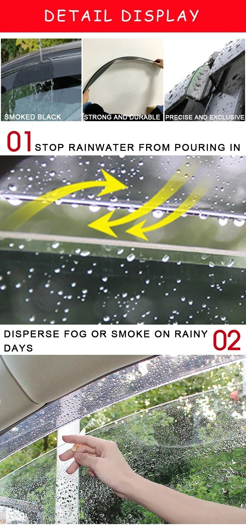 Rain Guards Window Visor for FIAT Grand Punto 2005 2006 2007 2008 2009 Wind Deflectors Door Visor Vent Shades Ventvisor Sun Rain